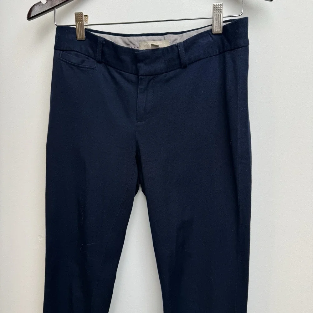 Banana Republic Women's Sloan Dress Pants Navy Blue Size 2‎ Trousers Casual